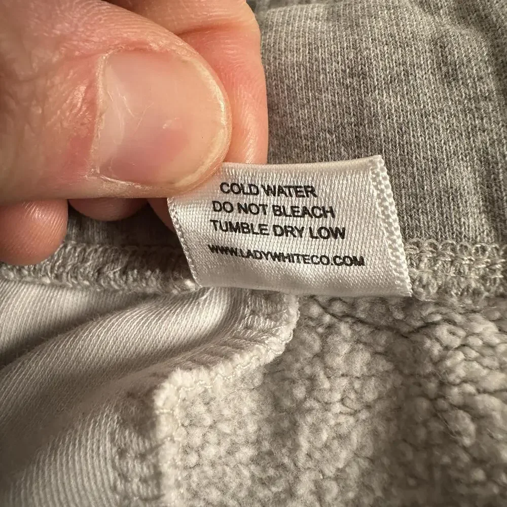 Lady White Co Sweat Shorts Mens XL Gray Cotton Fleece Elastic Waist Made In USA